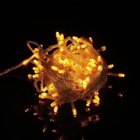 50M 400 LED Guirlande Lumineuse Carnaval Mariage Extérieur Jardin Intérieur Éclairage,Pour Arbre De Noël , Jaune ( jaune est plus jaune que chaud) (1/2)