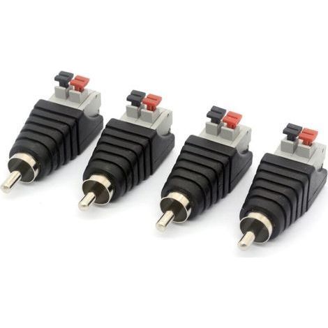 Connecteur d'alimentation pour caméra de vidéosurveillance, compatible avec haut-parleur audio/vidéo, RCA mâle vers AV-2 mâle. (1/4)