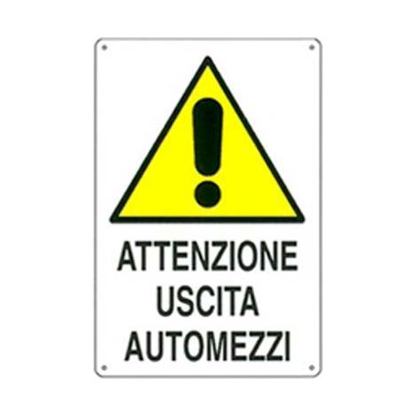 TARGA SEGNALETICA USCITA AUTOMEZZI - PP CM 40X60- 10 pezzi