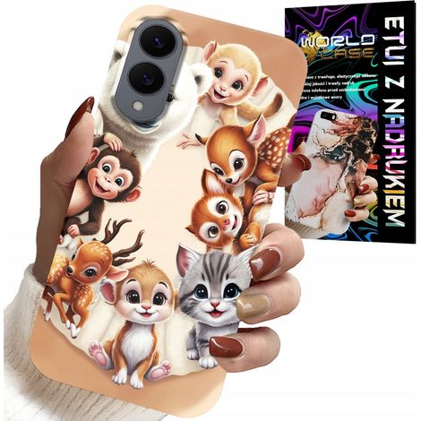 Custodia per Samsung Galaxy S25 edge - retro per bambini con animali della foresta (1/5)