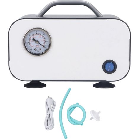 Pompe à vide à diaphragme sans huile 30W, silencieuse, filtration laboratoire 15L/min, 110-240V prise US, compacte (1/5)
