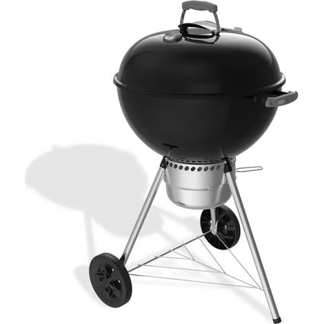 barbecue a carbone weber "originale kettle premium" nero con griglia 57 cm + telo di copertura (1/4)