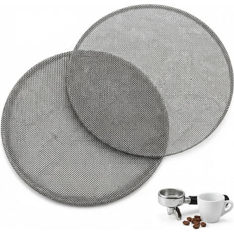 2er-Pack Wafer-Kaffeefilter, 51-mm-Espressofilter mit hoher Dichte für gleichmäßige Extraktion, wiederverwendbarer 316L-Edelstahlfilter für Siebträger und Maschine.