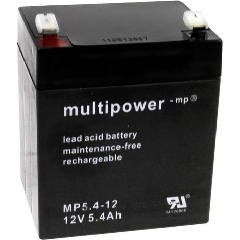 Batteria multipower pb-12-5,4-4,8 12V 5.4Ah ricaricabile AGM