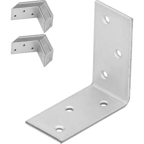 Connecteur D'angle - Acier Galvanisé - 50 x 50 x 25 mm - Pour Charpente Et Menuiserie - Lot De 25 Pièces (1/5)