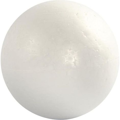Boules en polystyrène - 12 cm - 5 pcs - Blanc - Décoratives - Intérieur