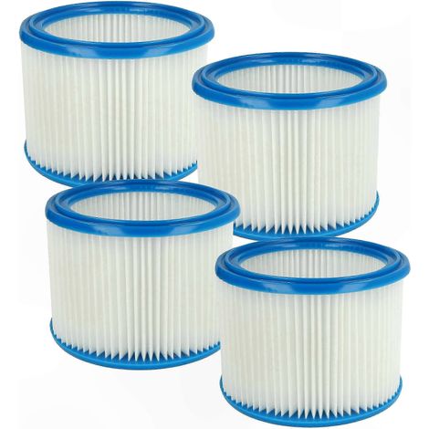 Lot de 4 filtres plissés compatibles avec les cartouches de remplacement pour aspirateurs Makita 446 LX, VC2010L et VC2012L (1/2)