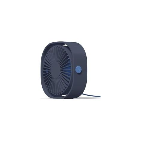 Mini ventilateur USB de table bleu, silencieux 3 vitesses réglables – Ventilateur portable pour bureau, maison, chambre– (1/5)