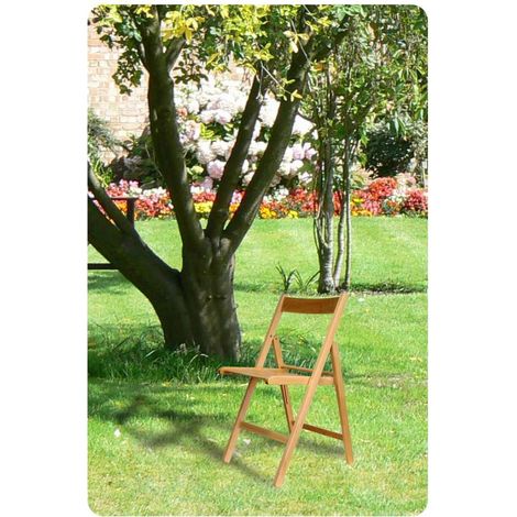 Sedia Pieghevole in Legno Naturale - Design Elegante e Compatto - Legno di Faggio 100% FSC - Leggera e Facile da Riporre (1/4)