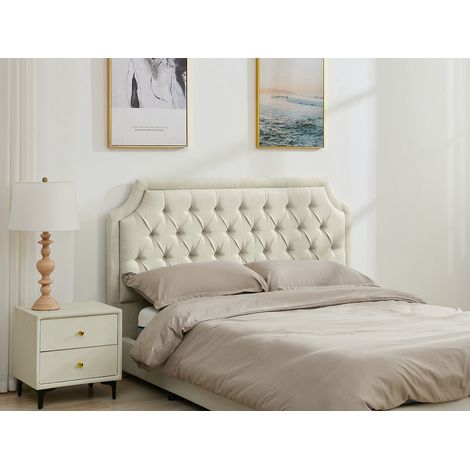 Testata trapuntata 170 cm Tessuto Beige - JOHENE (1/4)