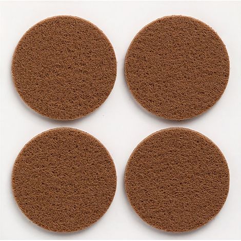 Pack 4 fieltros Marrones sintéticos adhesivos Ø38mm Plasfix INOFIX (1/2)