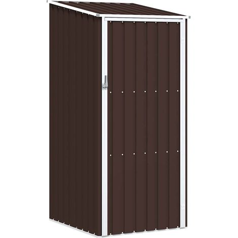 Abri de jardin-Remise Cabane pour outils Marrron 87x98x159 cm Acier galvanisé (1/5)
