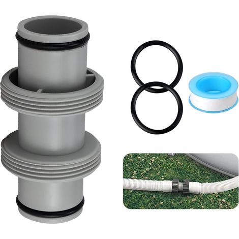 Adaptateur Tuyau Piscine Raccord Piscine 32 38 avec Bande D'étanchéité Vanne Piscine 38mm pour les Piscines, les Jardins et les Conduites d'eau (1/5)