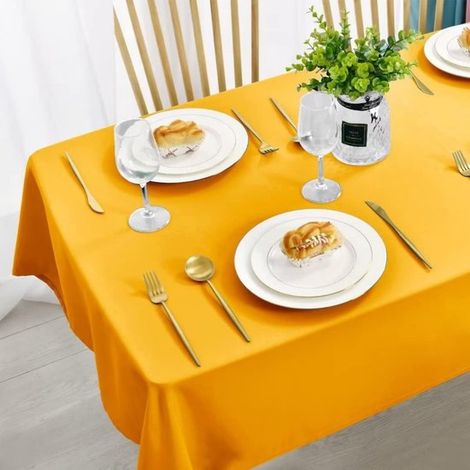 Abwaschbare schmutzabweisende Tischdecke 4XL 140 x 220 cm rechteckige wasserdichte Tischdecke geeignet für Restaurants Gärten Partys Hochzeiten (1/5)