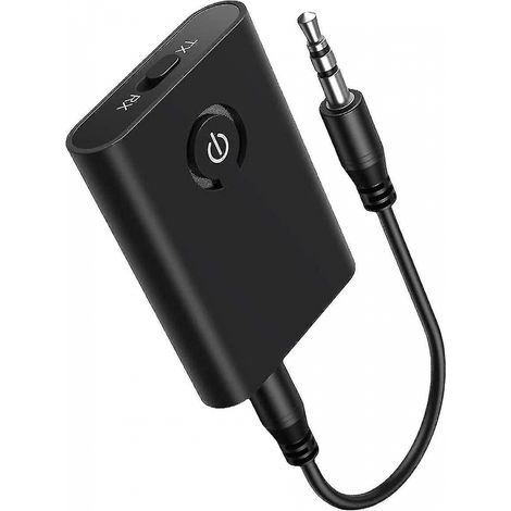 Émetteur/récepteur Bluetooth 5.0, adaptateur audio sans fil 2 en 1 de 3,5 mm (aptX à faible latence, 2 appareils simultanément) (1/5)