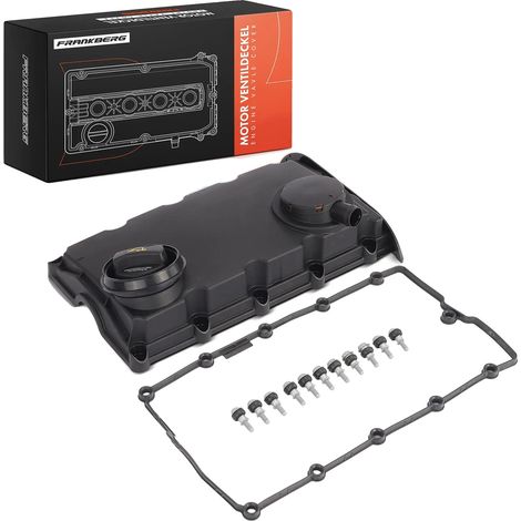 Tapa de válvulas, de plástico, ajuste estándar para Audi A4 B7, compatible con vehículos VAG, incluye kit de sellado, función de válvula de ventilación. (1/5)