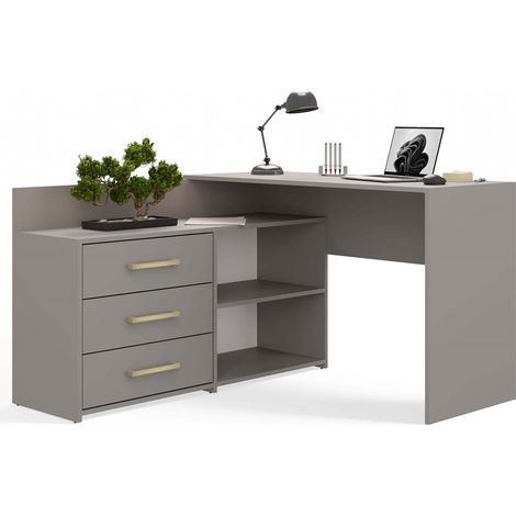 Scrivania angolare: 120 x 76 x 50 cm, Rovere Artisan (1/5)