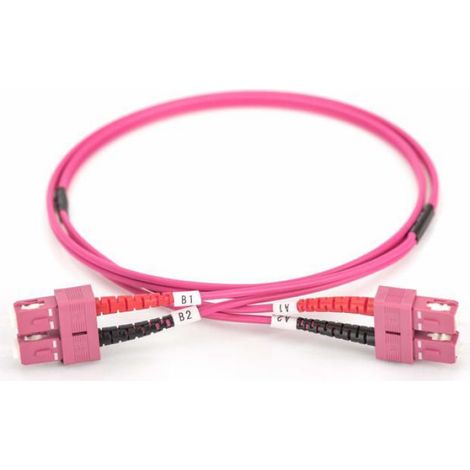 Câble Fibre Optique - SC/SC - 3 M - OM4 - Full Duplex - 1 Pièce (1/3)