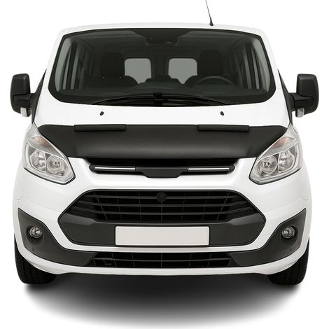 Protège Capot compatible avec Ford Transit Custom 2013 à 2018, Bra de Capot Protection, Noir