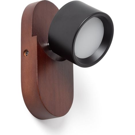 Lámpara de Pared LED 5W Metal CCT Seleccionable Cundra Negro Mate (1/5)