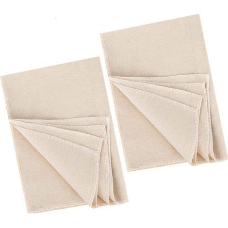 Toile de fermentation pour pain - Lot de 2 - 75 x 45 cm - Toile à strudel - Accessoires de boulangerie - Pour étaler la pâte (1/4)