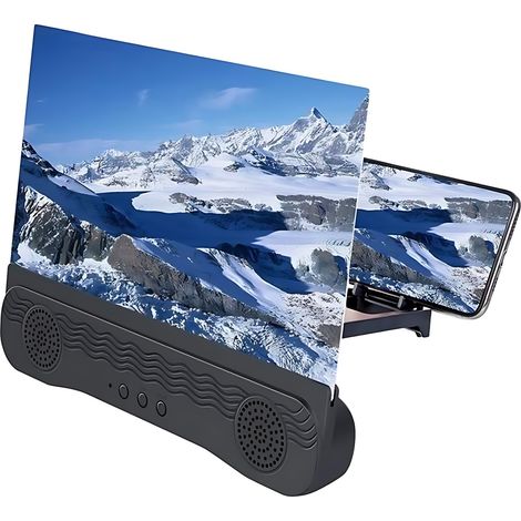 Lente d'ingrandimento con altoparlante per smartphone, schermo per proiettore 6D HD da 12 pollici per film, video e giochi (1/5)