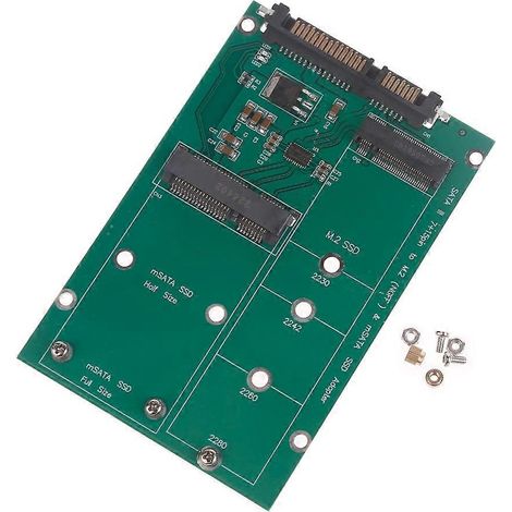 mSATA- oder M.2-NGFF-SSD-zu-2,5-Zoll-Sata-Adapter mit Aluminiumrahmenhalterung (1/5)