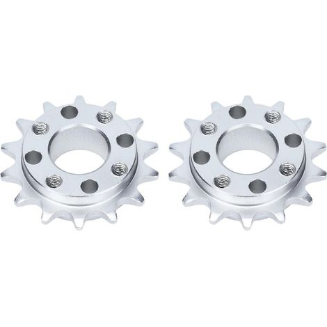 2 Stück Kettenräder aus eloxiertem Aluminium für Roboter und Maschinen, 8 mm, 14 Zähne