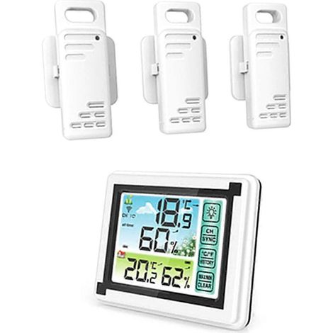 Wetterstation Wecker Thermometer Hygrometer Touchscreen