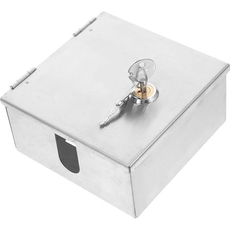 Boîte Argentée Acier Extérieure de Électrique Inoxydable Prise Verrouillable, Protection les Projections, pour Prise et Équipement Électrique (1/5)