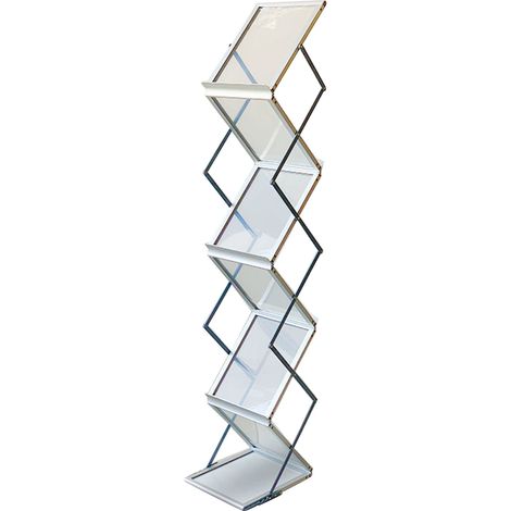 Porte-revues pliable élégant présentoir à brochures pour salons, bureaux et magasins de détail (1/5)
