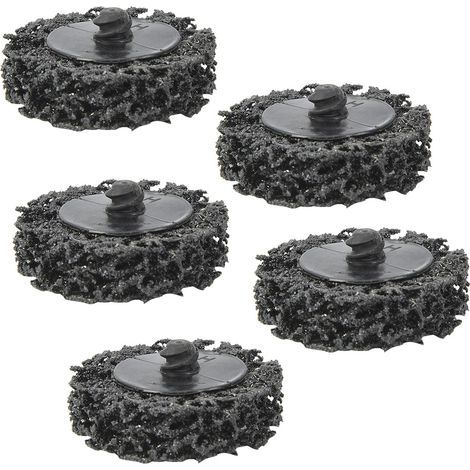 5 discos de láminas de polietileno de 50 mm (2 pulgadas) con mecanismo de bloqueo de rodillo para la eliminación de óo y pintura (negro) (1/5)