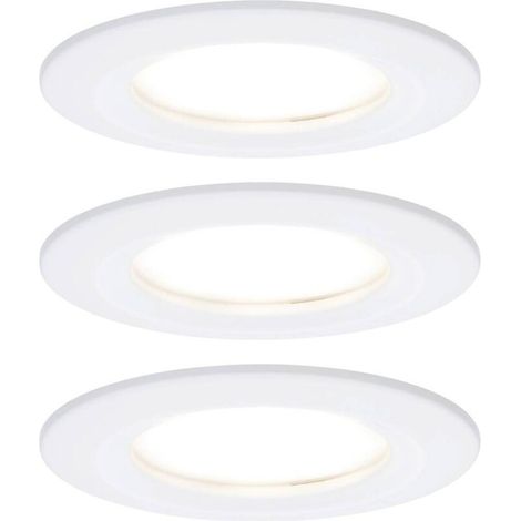Nova Spot encastrable pour salle de bains jeu de 3 LED LED 18 W IP44 blanc mat D655591 (1/5)