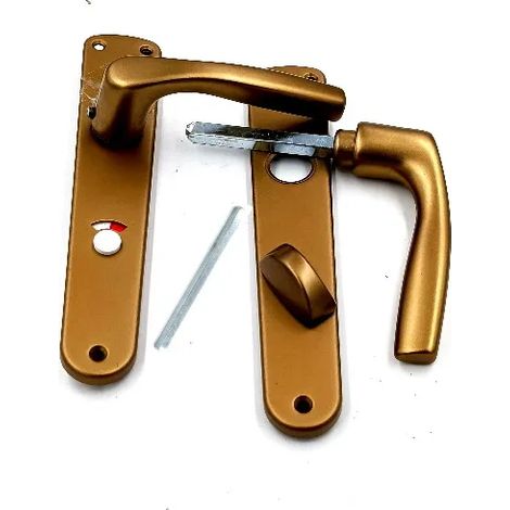 MANIGLIA GPB GABRY PLACCA WC 8X70 ALLUMINIO BRONZO (1/3)