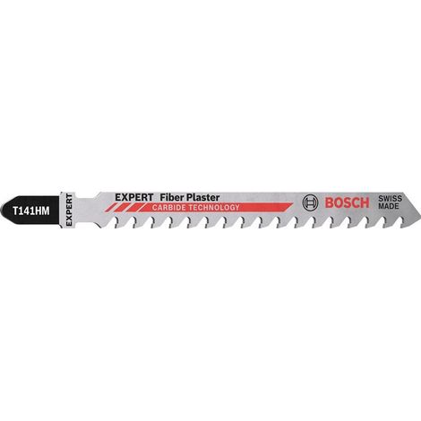 Lame de scie sauteuse Fibre Plâtre T 141 HM total L.100mm dents 4.3mm 3 pièces/carte