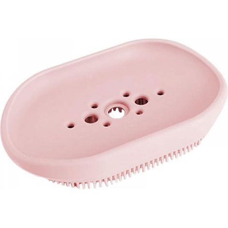 Ensemble De Vaisselle Et Support en Silicone avec Brosse Et Égouttoir Et Facile À Nettoyer pour Salle De Bain (1/5)
