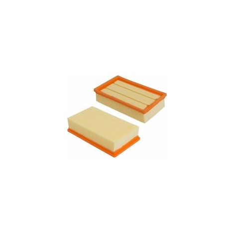 Lot de 2 filtres plissés plats compatibles avec Kärcher NT 25/1 Ap, NT 35/1 Ap, NT 35/1, NT 45/1, NT 55/1, NT 361, NT 561, NT 611 Tact, Te, M,eco pour 6.904-367.0/69043670 (1/4)