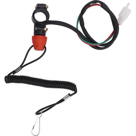 Câble d'arrêt de Moteur Sûr, Interrupteur de sécurité Portable 22 Mm, Connexion Facile et Conviviale, Connecteur Résistant à la Chaleur à 2 Broches, Montage Universel. (1/5)