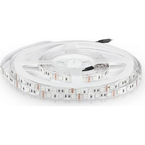 Led strip rgb 5 meter v-tac 10,8w/m 12v ip20-vt-5050 212120