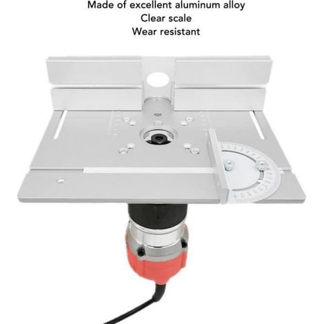 Ascenseur de toupie Kit de système de levage de toupie en métal Plaque de base en aluminium pour outillage scie Argent (1/4)