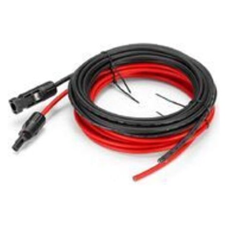 5 mètres 12 AWG Câble d'extension pour panneau solaire avec connecteurs MC4 femelle et mâle Kit d’adaptateur (5m Rouge + 5m Noir) (1/5)