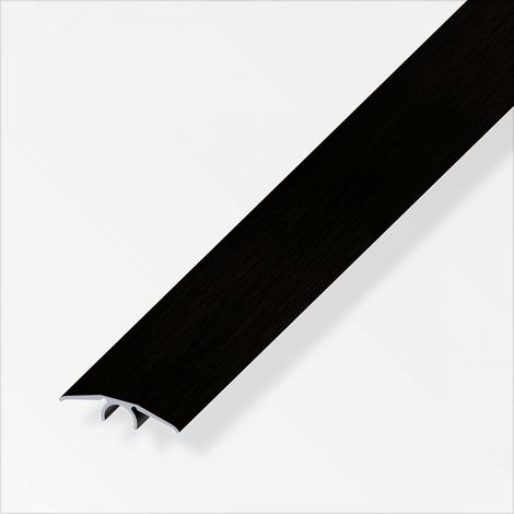 alfer Übergangs-Profil 2 m, 33 mm Aluminium eloxiert gebürstet schwarz Profil (1/2)