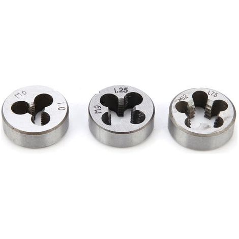 Juego de 20 machos y terrajas M3 a M12 con llaves para roscar y terrajar. (1/5)