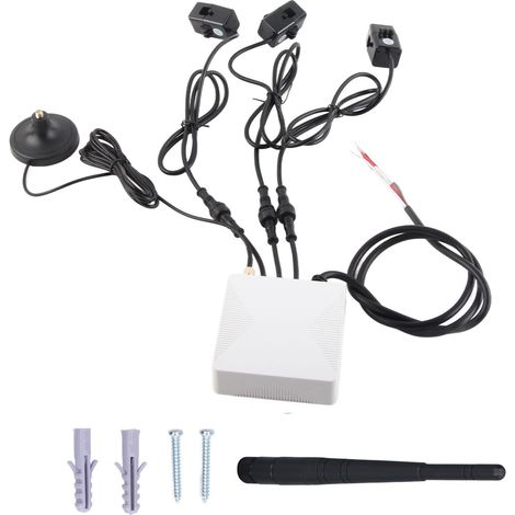 Compteur d'énergie intelligent WiFi triphasé 100-240V avec 3 capteurs 80A, moniteur de consommation électrique domestique, mesure précise, compatible maison connectée. (1/5)