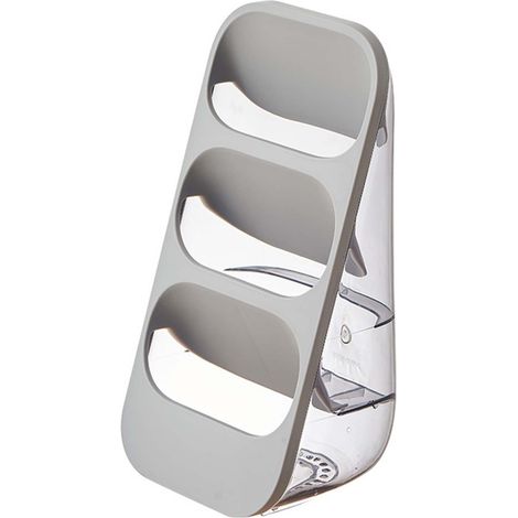 Support de rangement pour baguettes et couteaux à 3 niveaux, étanche, avec système de drainage et gris. (1/5)