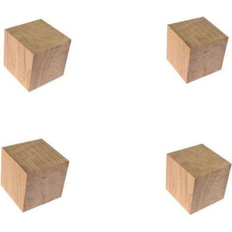 GROOFOO Pied de meuble chêne 5 cm lot 4 pcs