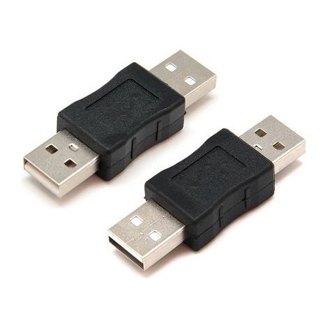 Adaptador USB Macho a USB macho  Negro