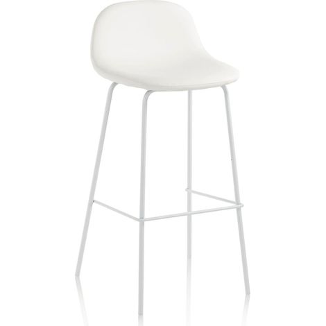 Set de 2 Tabourets EVRY blanc (1/4)