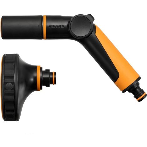 FISKARS Pistolet d'arrosage - 2 fonctions avec tête multi-jets - set de pulvérisation jardin