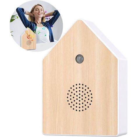 Vogelhaus mit Geräuschen – Vogelhaus mit Bewegungsmelder und einstellbarer Lautstärke – 11 x 3,5 x 15,2 cm – Ideal für Toilette, Badezimmer, Flur oder Büro – Perfektes Geschenk für Frauen und Männer –